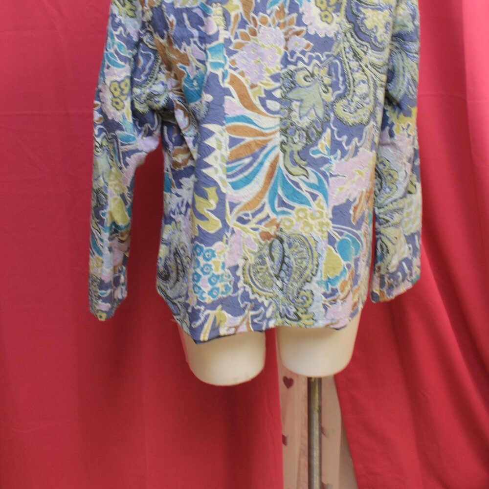 #558B Chico's Cool-Toned Zip-Up Jacket Size 3 (16) - Picture 6 of 11